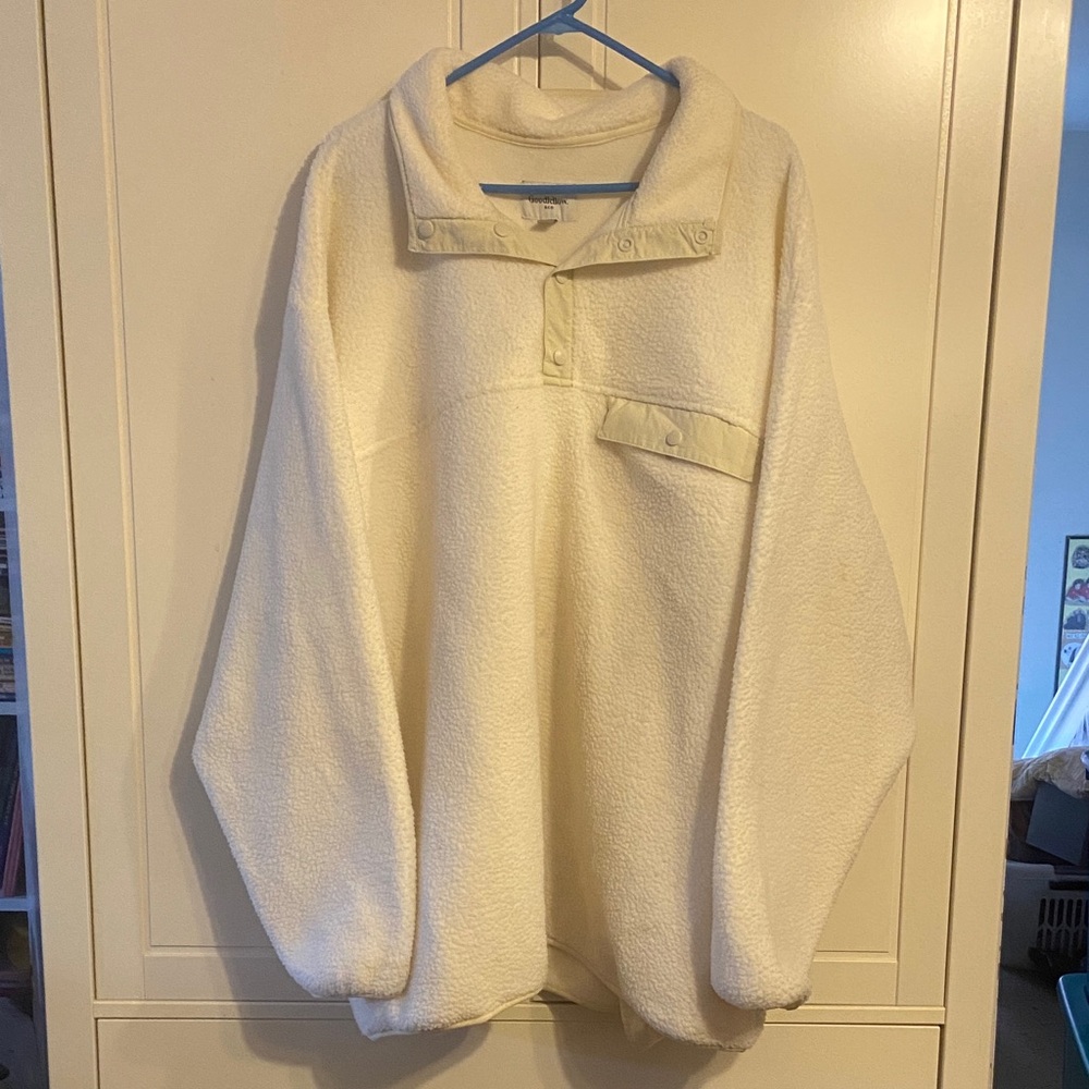 Goodfellow & Co Off-White Fleece Pullover